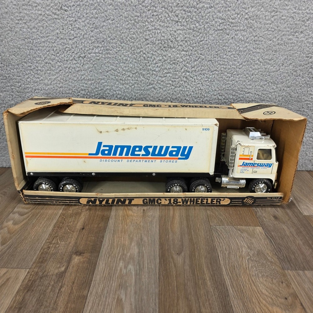 Vtg Nylint GMC 18-Wheeler Jamesway Discount Department Stores Steel Truck Box
